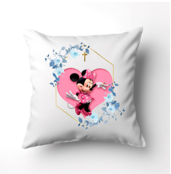 Cojín Personalizado | Bautizo | Fondo Minnie