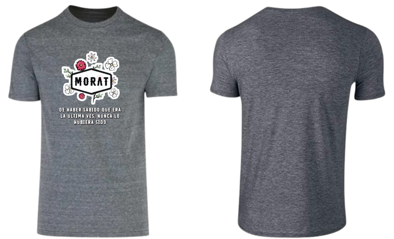 Playera Morat | Gris Oscuro | Flores | De haber sabido