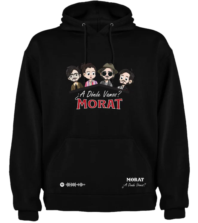 Sudadera | Morat | Negro | ¿A donde Vamos? | Frases