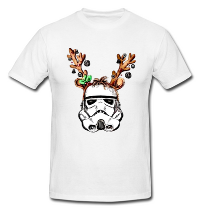 Playera Personalizada| Blanca| Navideña| Star Wars 2