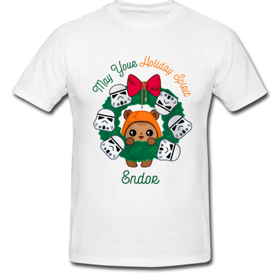 Playera Personalizada| Blanca| Navideña| Star Wars 1