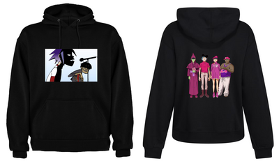 Sudadera Personalizada| Negra| Gorillaz| Clint eastwood
