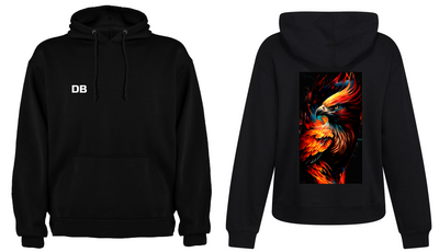 Sudadera Negra| Ave Fenix| Colores