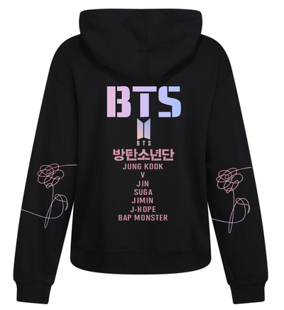 Sudadera Personalizada| Negra| BTS Rosa