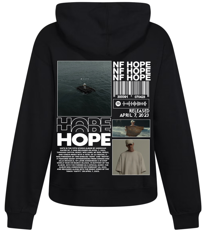 Sudadera Personalizada| Negra| NF| HOPE