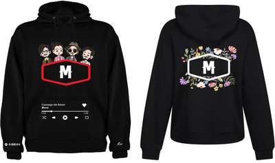 Sudadera Perzonalizada| Negra| Morat| Consejo de amor| Diseño Mar