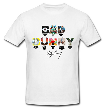 Playera Blanca |Bad Bunny | Nombre