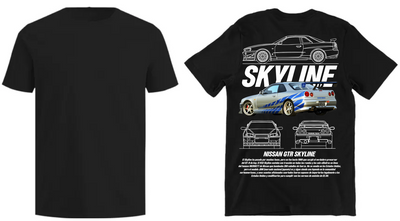 Playera Negra | Skyline| Historia