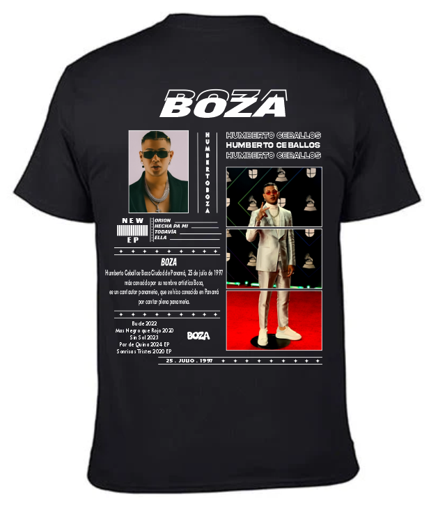 Playera Negra | Boza| Collague