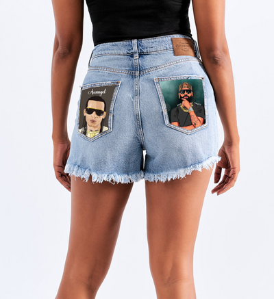 Short de lona para dama| Arcangel| Animado