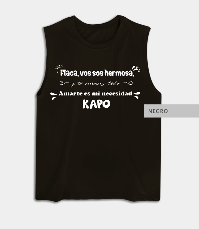 Camiseta Negra| Kapo| Frase