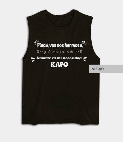 Camiseta Negra| Kapo| Frase