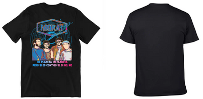 Playera Personalizada | Negra| Morat| Colores y planetas