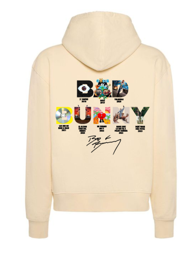 Sudadera Beige| Bad Bunny | Album| Espalda