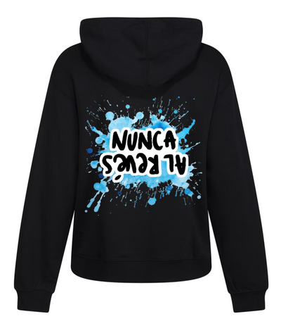 Sudadera personalizada| Negra| Morat nunca al revez| manchas