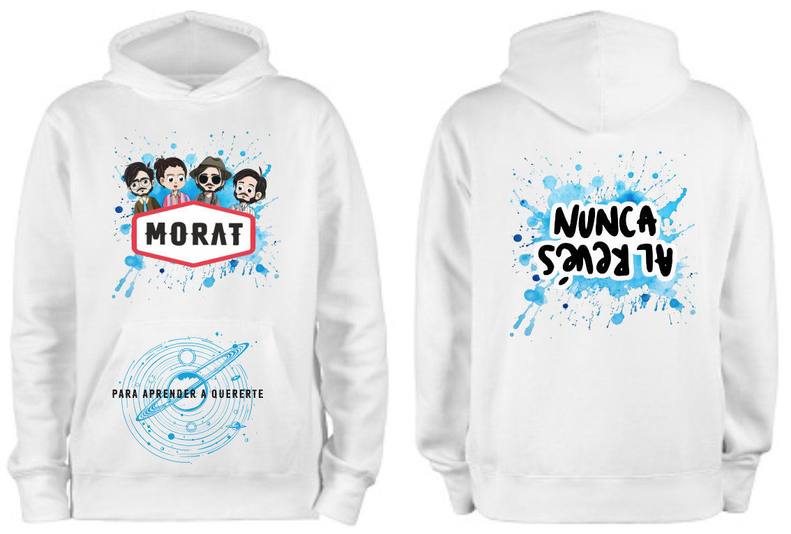 Sudadera personalizada| Blanca| Morat Planeta