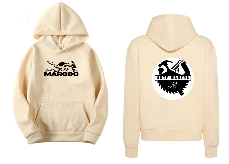 Sudadera Beige| Arte Madera| Moto 3