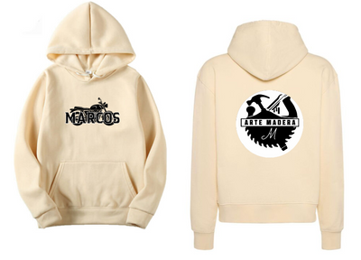 Sudadera Beige| Arte Madera| Moto 1