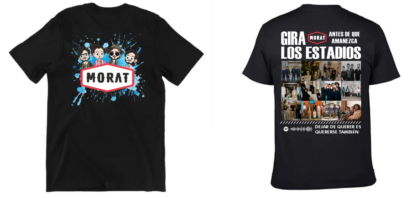 Playera Personalizada | Negra| Morat pintura y collague