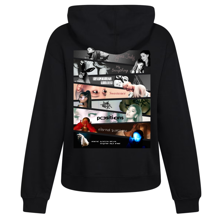Sudadera personalizada| Negra| Ariana Grande| Albums