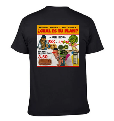 Playera Negra| Bad Bunny| Cual es tu plan?