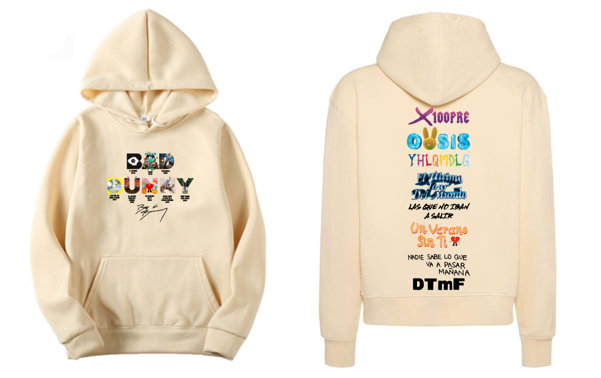 Sudadera Beige| Bad Bunny | Albums Espalda