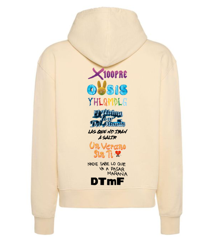 Sudadera Beige| Bad Bunny | Albums Espalda