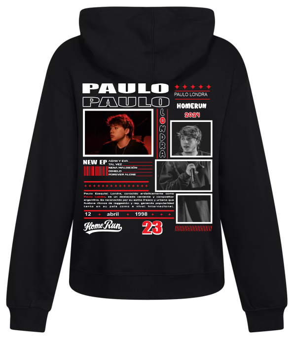 Sudadera Negra| Paulo Londra | Leon