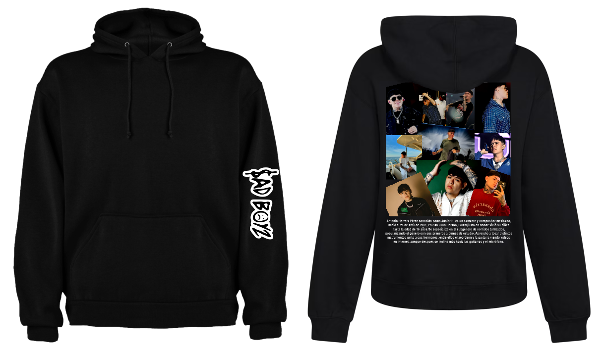 Sudadera Junior H | Negro| Collague fotos