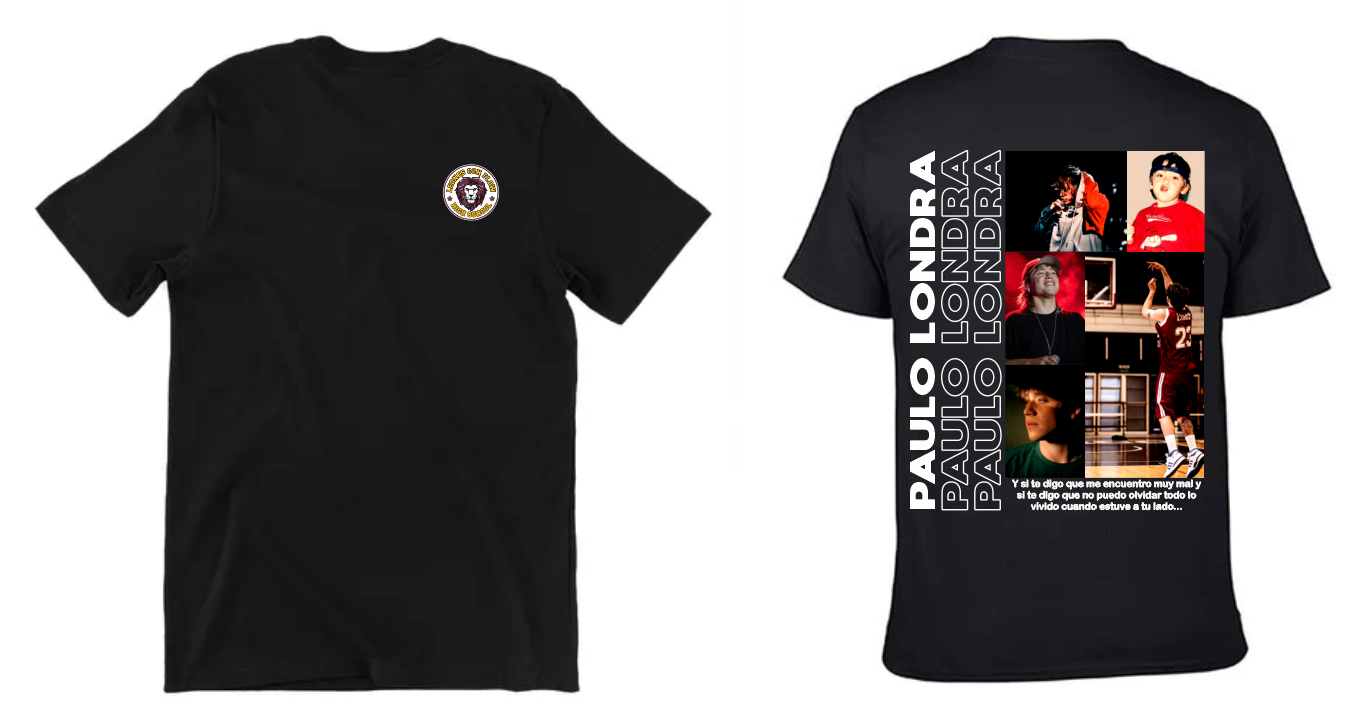 Playera Personalizada| Negra | Paulo Londra | Cancion