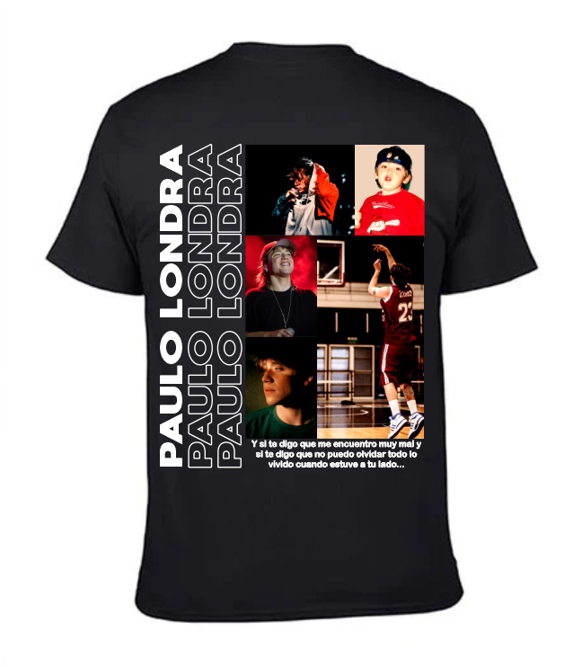 Playera Personalizada| Negra | Paulo Londra | Cancion
