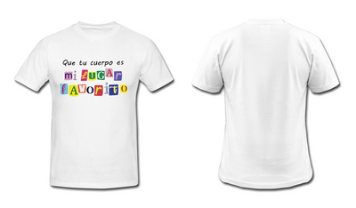 Playera Personalizada| Blanca| Camilo| Mi lugar favorito