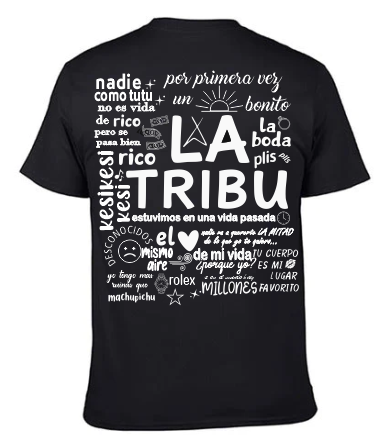 Playera Personalizada| Negra | Camilo| Letras