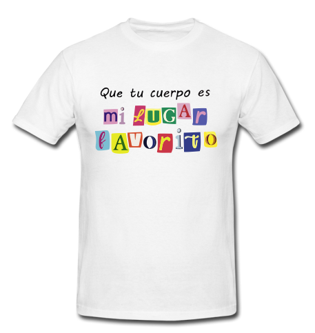 Playera Personalizada| Blanca| Camilo| Mi lugar favorito