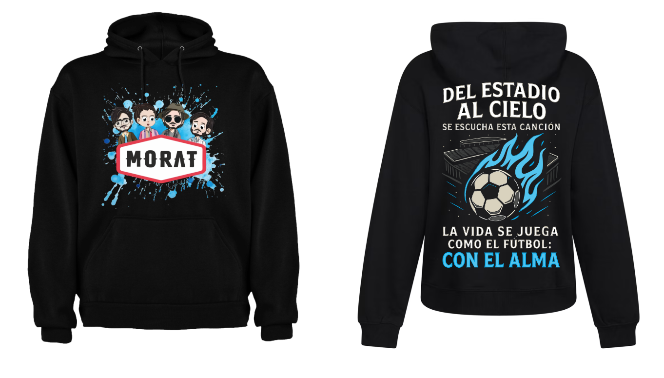 Sudadera Morat | Negra| Del Estadio al Cielo