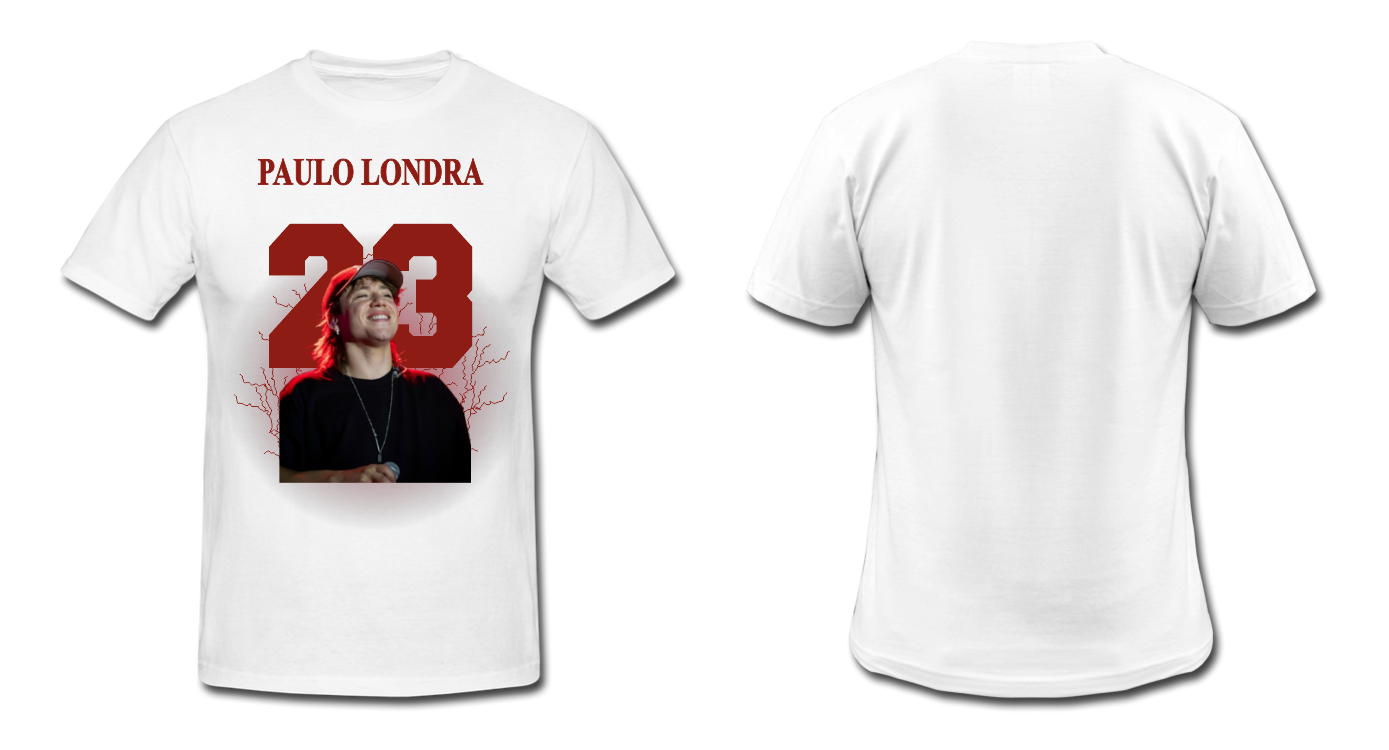 Playera Personalizada|Blanca | Paulo Londra | Rayos