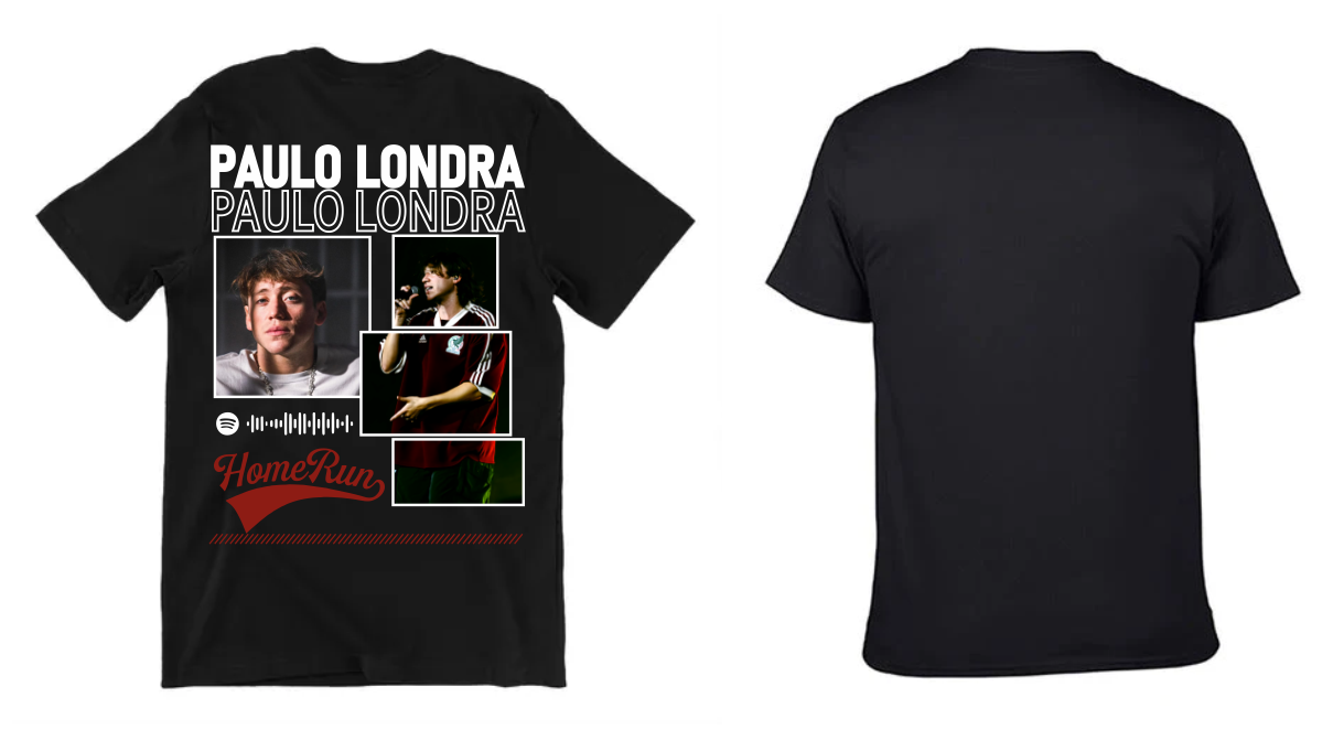 Playera Personalizada| Negra | Paulo Londra | Barras