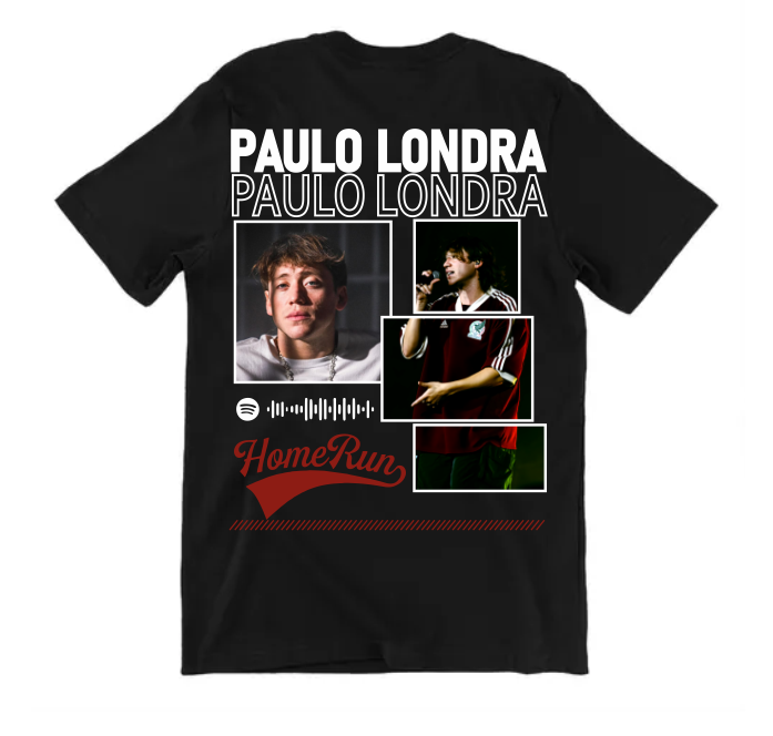 Playera Personalizada| Negra | Paulo Londra | Barras