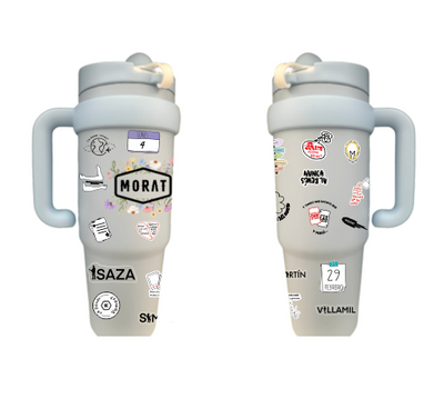 Vasos Térmico 900ml | Summer Trendy Cups | Celeste claro | MORAT