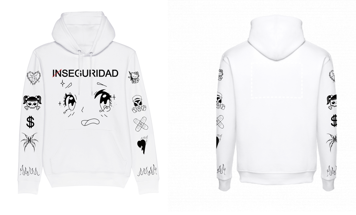 Sudadera Personalizada| Blanca | Tattoos Cazzu