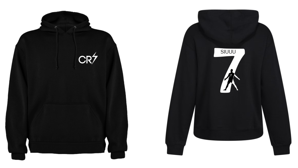 Sudadera Negra| CR7| Siuuu