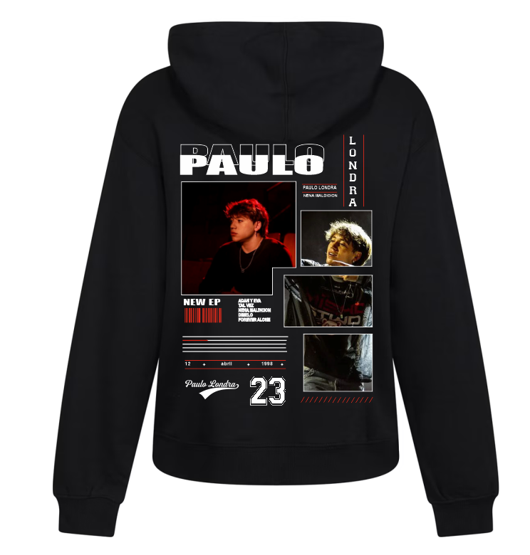 Sudadera Negra| Paulo Londra| 23 concierto | Collage