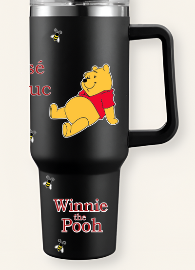 Vasos Térmico 1300ml | Negro| Winnie the Pooh