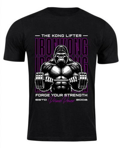 Playera negra | GYM | Power Time | GOLD´S GYM | THE Kong Lifter