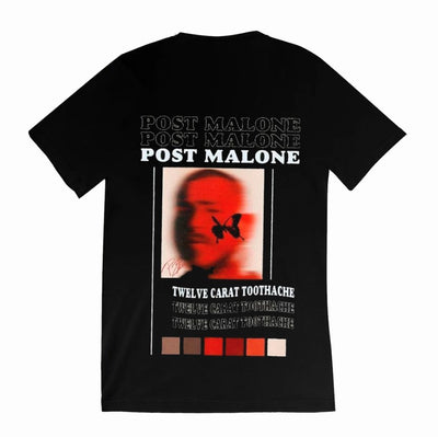 Playera | Negra | Post Malone | Twelve Carat Toothache |