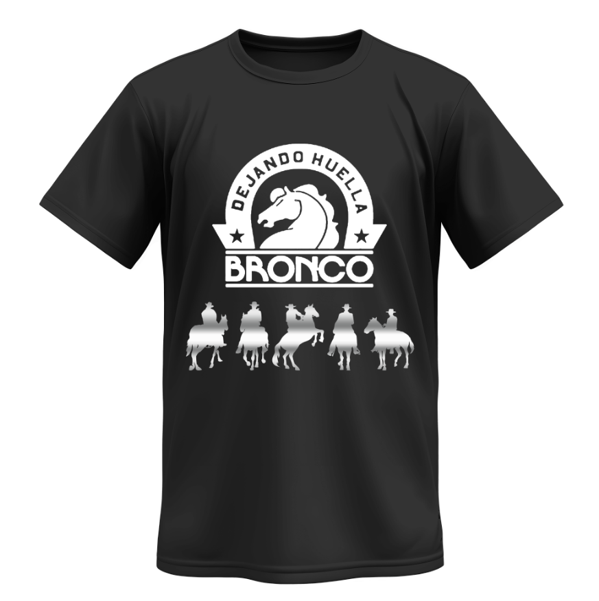 | Playera | Negra | Bronco | Dejando Huella |