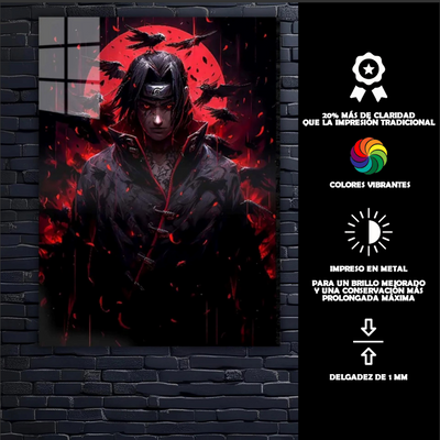 Cuadro Metálico Personalizable | Itachi Uchiha | Aves