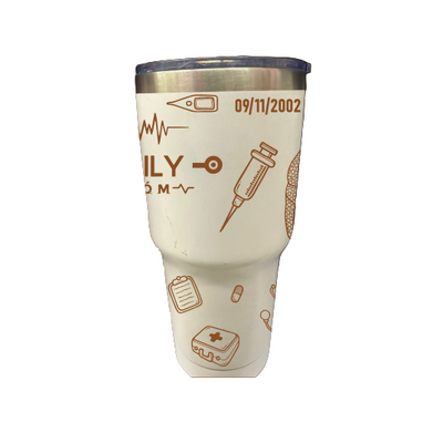 Vasos Térmico 900ml | Crema y café| Enfermera