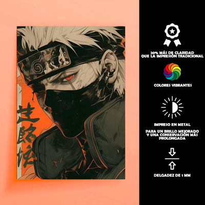 Cuadro Metálico Personalizable | Kakashi Hatake | Ninja