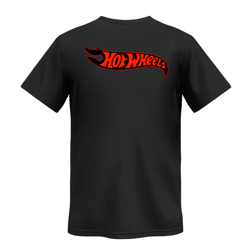 Playera | Negra | Hot Wheels | Logo Rojo